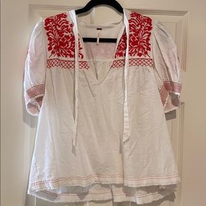 Free People Embroidered Top